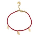 Ατσάλινο βραχιόλι με φύλλα