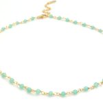 Ατσάλινο κολιέ με βεραμάν χάντρες