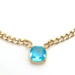 Ατσάλινο κολιέ με κρυσταλλάκι