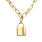 Ατσάλινο κολιέ με λουκέτο