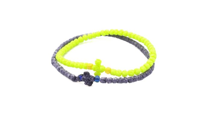 Set of 2 bracelets-rosary with cross