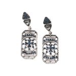 Σκουλαρίκια με σταυρό και στρας