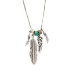 Boho κολιέ με φτερά
