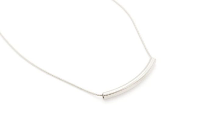 Short steel bar necklace
