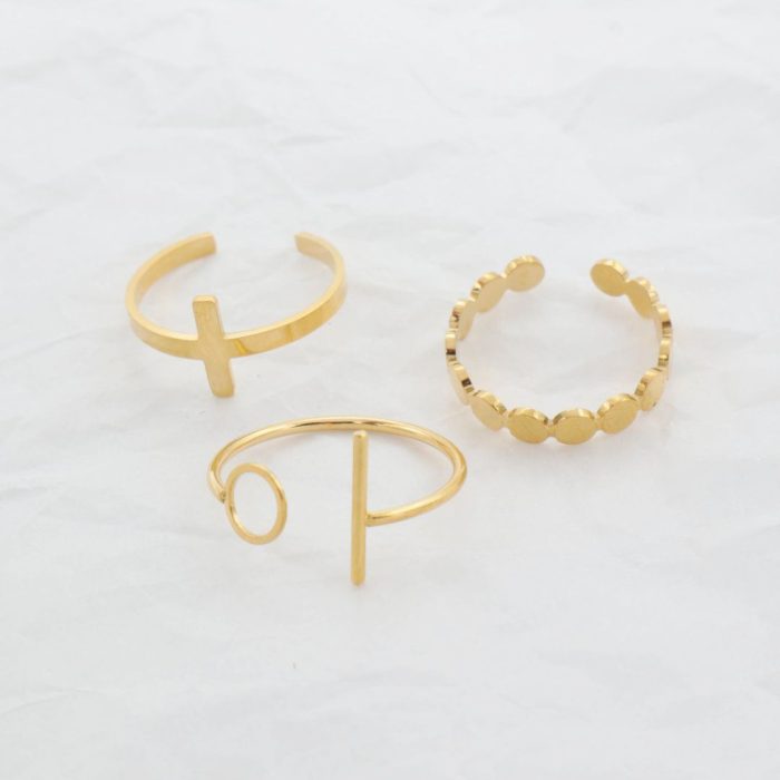 Set of steel rings