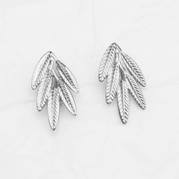 Steel clip earrings