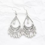 Boho σκουλαρίκια, Merlin, ασημί