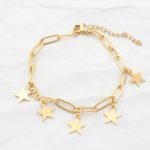 Ατσάλινο βραχιόλι με αστέρια