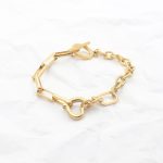 Ατσάλινο βραχιόλι με καρδιά