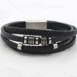 Βραχιόλι με δέρμα και ατσάλι