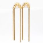 Μακριά ατσάλινα σκουλαρίκια