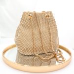 Βραδινό τσαντάκι πουγκί με στρας χρυσό