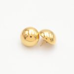 Ατσάλινα σκουλαρίκια μισές σφαίρες