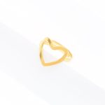 Ατσάλινο δαχτυλίδι one-size με καρδιά