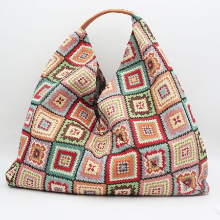 Μεγάλη τσάντα με patchwork