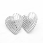 Ατσάλινα σκουλαρίκια με καρδιά