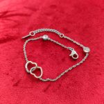 ατσάλινο βραχιόλι με καρδιά