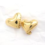 Ατσάλινα σκουλαρίκια καρδιές με κλιπ