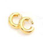 Ατσάλινα σκουλαρίκια κρίκοι με κλιπ