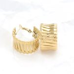 Ατσάλινα σκουλαρίκια κρίκοι Zoe