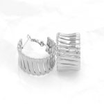 Ατσάλινα σκουλαρίκια κρίκοι Zoe