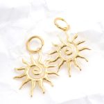 Ατσάλινα σκουλαρίκια ήλιος