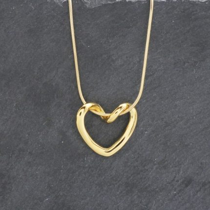 Ατσάλινο κολιέ με καρδιά