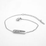 Ατσάλινο βραχιόλι με στρασάκια που κινούνται