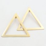 Μεγάλα τρίγωνα σκουλαρίκια Big Triangles γυναικεία σκουλαρίκια χρυσά