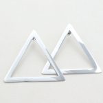 Μεγάλα τρίγωνα σκουλαρίκια Big Triangles γυναικεία σκουλαρίκια ασημί