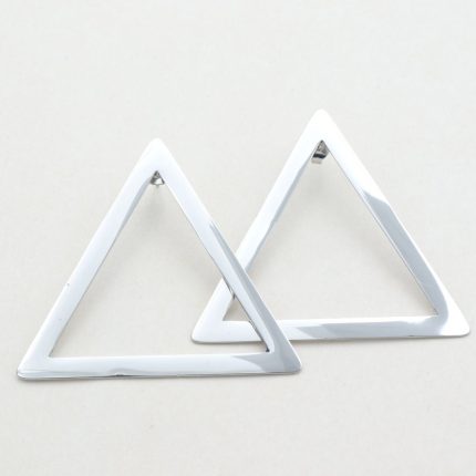 Μεγάλα τρίγωνα σκουλαρίκια Big Triangles γυναικεία σκουλαρίκια ασημί