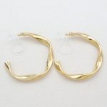 κρίκοι με κούμπωμα κλιπ clip clipon χρυσό