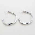 κρίκοι με κούμπωμα κλιπ clip clipon ασημί