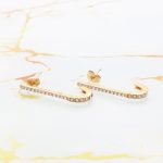 Ατσάλινα σκουλαρίκια με στρας