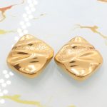 Ατσάλινα  σκουλαρίκια ρόμβοι με κούμπωμα κλιπ