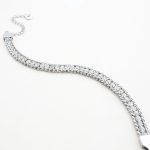 Ατσάλινο βραχιόλι ριβιέρα, αλλιώς και tennis bracelet, σε ασημί χρώμα