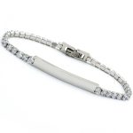 Ατσάλινο βραχιόλι ριβιέρα με στρας