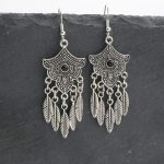 Κρεμαστά boho σκουλαρίκια Free Spirit με φτερά