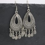 Κρεμαστά boho σκουλαρίκια Tribal με σταγόνες