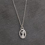 Κολιέ με γάτα ασημί