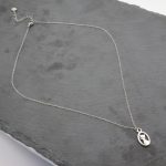 Κολιέ με γάτα ασημί