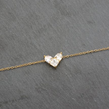 βραχιόλι με καρδιά από κρύσταλλα