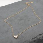 Ατσάλινο κολιέ με καρδιά απο κρύσταλλα