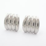 μεγάλα ατσάλινα σκουλαρίκια με κλιπ