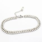 Ατσάλινο βραχιόλι ριβιέρα, αλλιώς και tennis bracelet, σε ασημί χρώμα