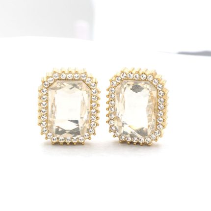 Μεγάλα σκουλαρίκια με κλιπ και κρύσταλλο