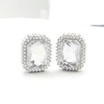 Μεγάλα σκουλαρίκια με κλιπ και κρύσταλλο