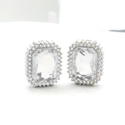 Μεγάλα σκουλαρίκια με κλιπ και κρύσταλλο