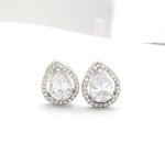 Σκουλαρίκια με κλιπ δάκρυα κρύσταλλα