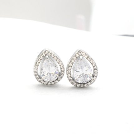 Σκουλαρίκια με κλιπ δάκρυα κρύσταλλα